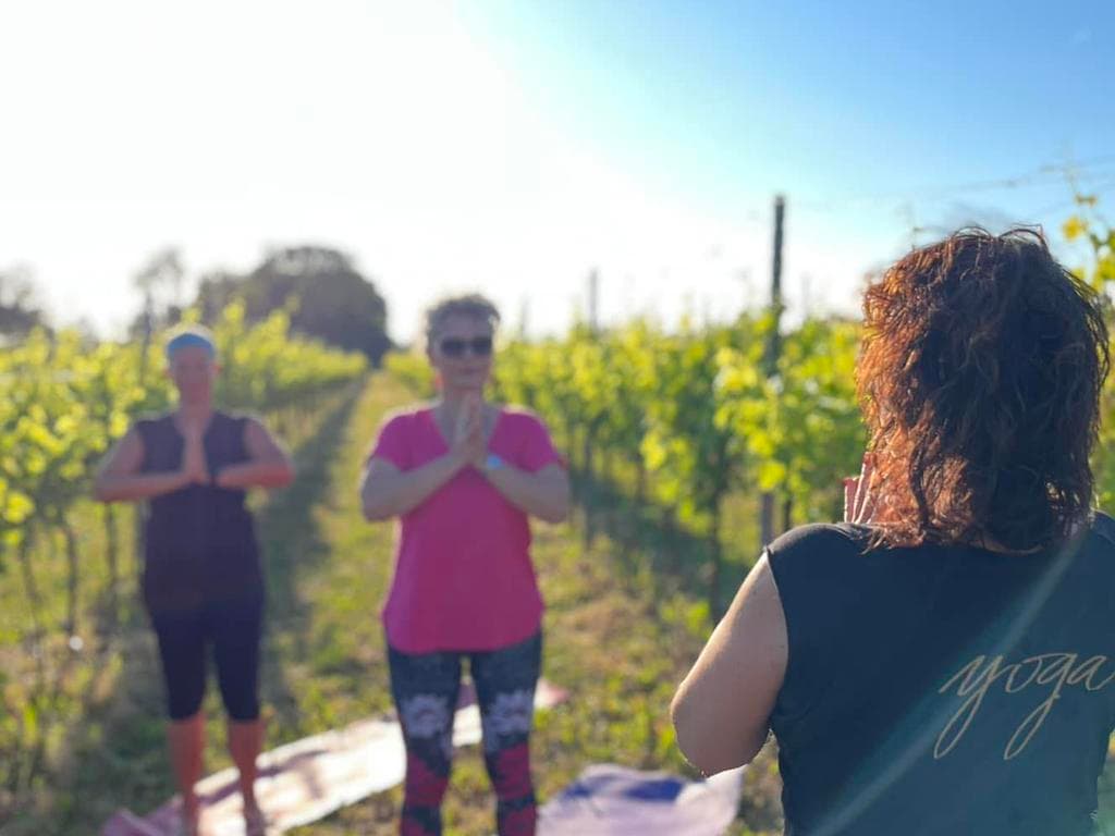 Yoga im Weingarten