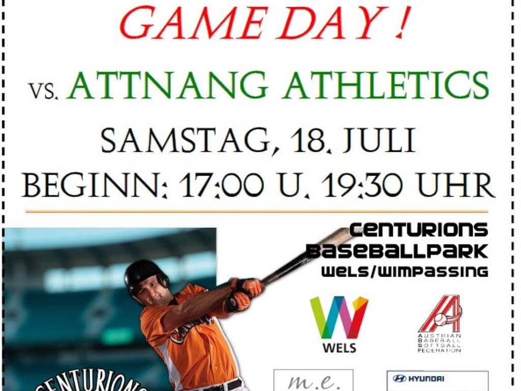 Game Day - Centurions Wels vs. Attnang Athletics