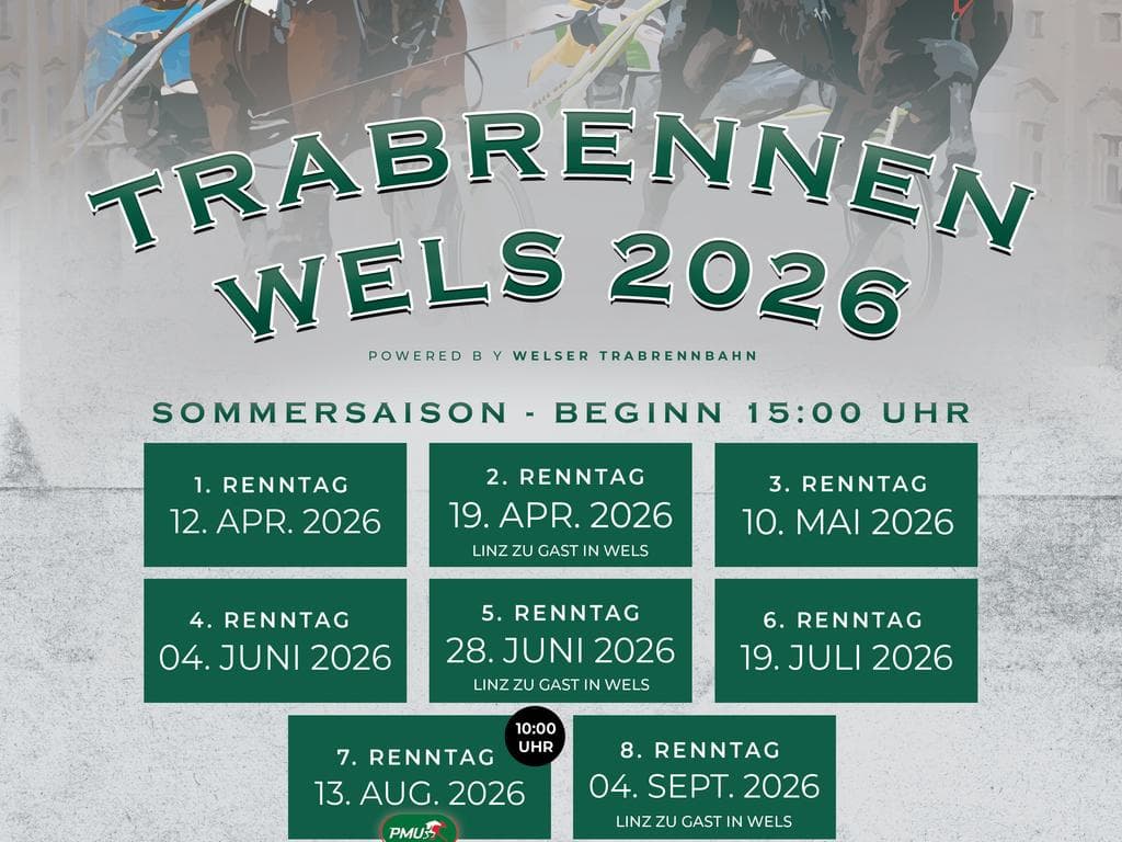 Trabrennen in Wels, 6. Renntag