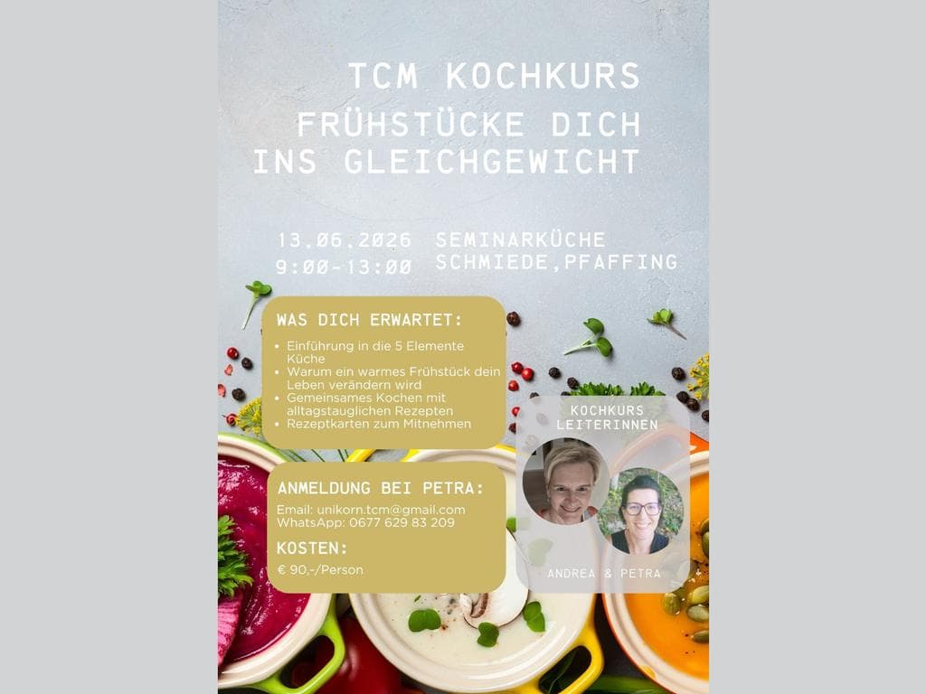Frühstücke dich ins Gleichgewicht / TCM Kochkurs