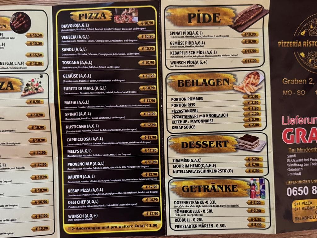 Pizzeria Ristorante Ossi Chef (Kaminstüberl, Kegelbahnen)